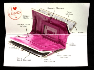 HOBO Lauren card insert.